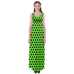 Metallic Mesh Screen-green Empire Waist Maxi Dress by impacteesstreetweareight