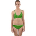 Metallic Mesh Screen-green Wrap Around Bikini Set View1