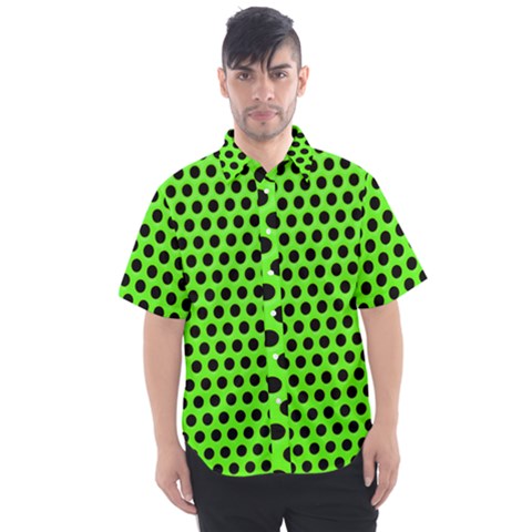 Metallic Mesh Screen-green Men s Short Sleeve Shirt by impacteesstreetweareight