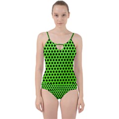 Metallic Mesh Screen-green Cut Out Top Tankini Set by impacteesstreetweareight