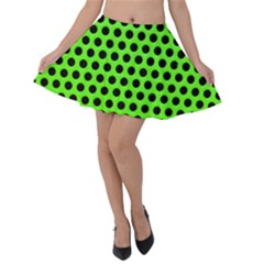 Metallic Mesh Screen-green Velvet Skater Skirt by impacteesstreetweareight