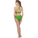 Metallic Mesh Screen-green Halter Side Cut Swimsuit View2