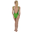 Metallic Mesh Screen-green High Leg Strappy Swimsuit View2