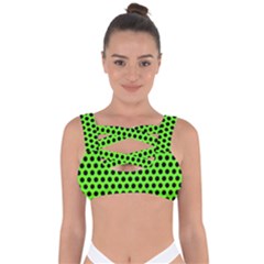 Metallic Mesh Screen-green Bandaged Up Bikini Top by impacteesstreetweareight