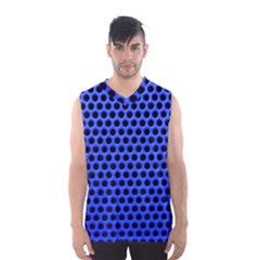 Metallic Mesh Screen-blue Men s Basketball Tank Top by impacteesstreetweareight