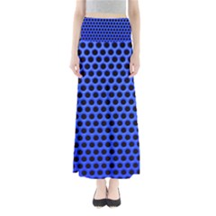 Metallic Mesh Screen-blue Full Length Maxi Skirt by impacteesstreetweareight