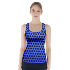 Metallic Mesh Screen-blue Racer Back Sports Top by impacteesstreetweareight