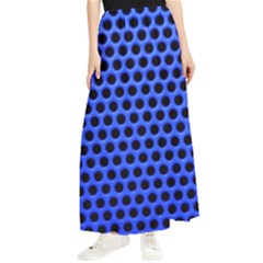 Metallic Mesh Screen-blue Maxi Chiffon Skirt by impacteesstreetweareight