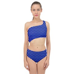 Metallic Mesh Screen-blue Spliced Up Two Piece Swimsuit by impacteesstreetweareight