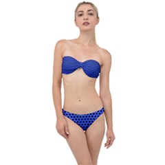 Metallic Mesh Screen-blue Classic Bandeau Bikini Set by impacteesstreetweareight