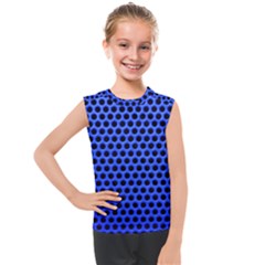 Metallic Mesh Screen-blue Kids  Mesh Tank Top by impacteesstreetweareight