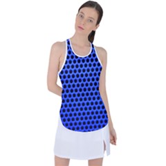 Metallic Mesh Screen-blue Racer Back Mesh Tank Top by impacteesstreetweareight