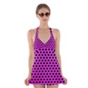 Metallic Mesh Screen Halter Dress Swimsuit  View1