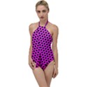 Metallic Mesh Screen Go with the Flow One Piece Swimsuit View1