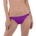 Metallic Mesh Screen Ring Detail Bikini Bottom View1