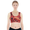 Folk flowers pattern Floral surface design Seamless pattern Sports Bra With Pocket View1