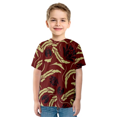 Folk Flowers Pattern Floral Surface Design Seamless Pattern Kids  Sport Mesh Tee by Eskimos