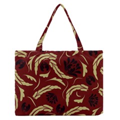 Folk Flowers Pattern Floral Surface Design Seamless Pattern Zipper Medium Tote Bag by Eskimos