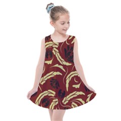 Folk Flowers Pattern Floral Surface Design Seamless Pattern Kids  Summer Dress by Eskimos