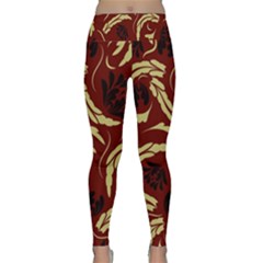 Folk Flowers Pattern Floral Surface Design Seamless Pattern Lightweight Velour Classic Yoga Leggings by Eskimos