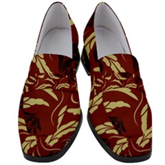 Folk Flowers Pattern Floral Surface Design Seamless Pattern Women s Chunky Heel Loafers by Eskimos