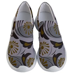 Folk Flowers Pattern Floral Surface Design Seamless Pattern Women s Lightweight Slip Ons by Eskimos