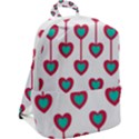 Red Hearts On A White Background Zip Up Backpack View2