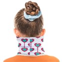 Red Hearts On A White Background Face Covering Bandana (Kids) View2