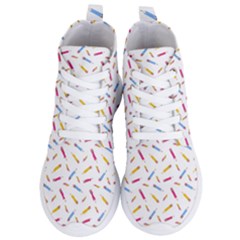 Multicolored Pencils And Erasers Women s Lightweight High Top Sneakers by SychEva