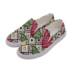 Leaves Foliage Batik Seamless Women s Canvas Slip Ons by Amaryn4rt