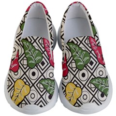 Leaves Foliage Batik Seamless Kids Lightweight Slip Ons by Amaryn4rt