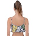 Leaves Foliage Batik Seamless Frill Bikini Top View2