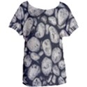 White Rocks Close Up Pattern Photo Women s Oversized Tee View1