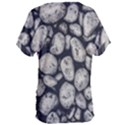 White Rocks Close Up Pattern Photo Women s Oversized Tee View2