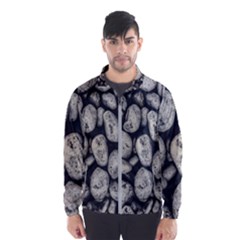 White Rocks Close Up Pattern Photo Men s Windbreaker by dflcprintsclothing