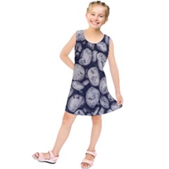 White Rocks Close Up Pattern Photo Kids  Tunic Dress