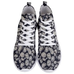 White Rocks Close Up Pattern Photo Men s Lightweight High Top Sneakers