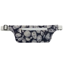 White Rocks Close Up Pattern Photo Active Waist Bag