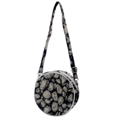 White Rocks Close Up Pattern Photo Crossbody Circle Bag