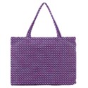 Metallic Mesh Screen 2 Zipper Medium Tote Bag View1