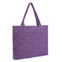 Metallic Mesh Screen 2 Zipper Medium Tote Bag View2