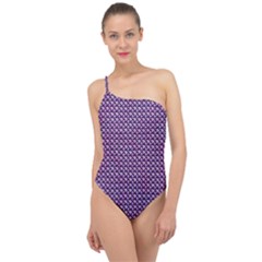 Metallic Mesh Screen 2 Classic One Shoulder Swimsuit by impacteesstreetweareight