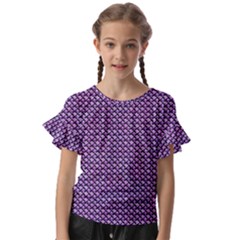 Metallic Mesh Screen 2 Kids  Cut Out Flutter Sleeves