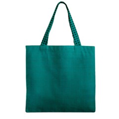 Metallic Mesh Screen 2-blue Zipper Grocery Tote Bag by impacteesstreetweareight