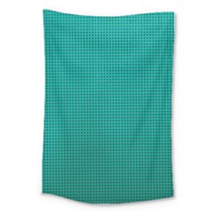 Metallic Mesh Screen 2-blue Large Tapestry by impacteesstreetweareight