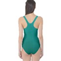 Metallic Mesh Screen 2-blue One Piece Swimsuit View2