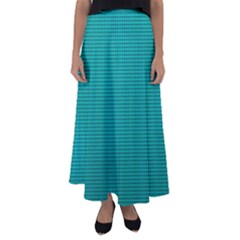 Metallic Mesh Screen 2-blue Flared Maxi Skirt by impacteesstreetweareight