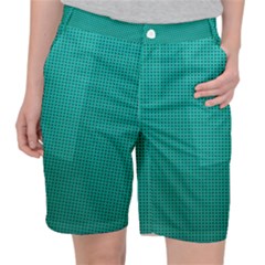 Metallic Mesh Screen 2-blue Pocket Shorts