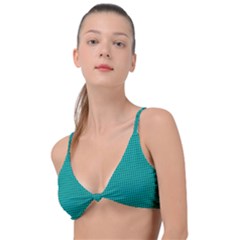 Metallic Mesh Screen 2-blue Knot Up Bikini Top by impacteesstreetweareight