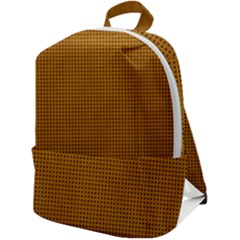 Metallic Mesh Screen 2-gold Zip Up Backpack by impacteesstreetweareight